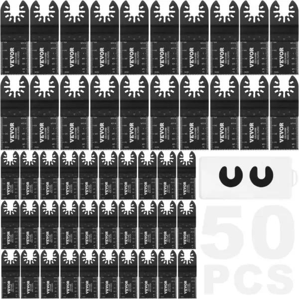 VEVOR 50 PCS Universal Oscillating Saw Blades for Multitools front view