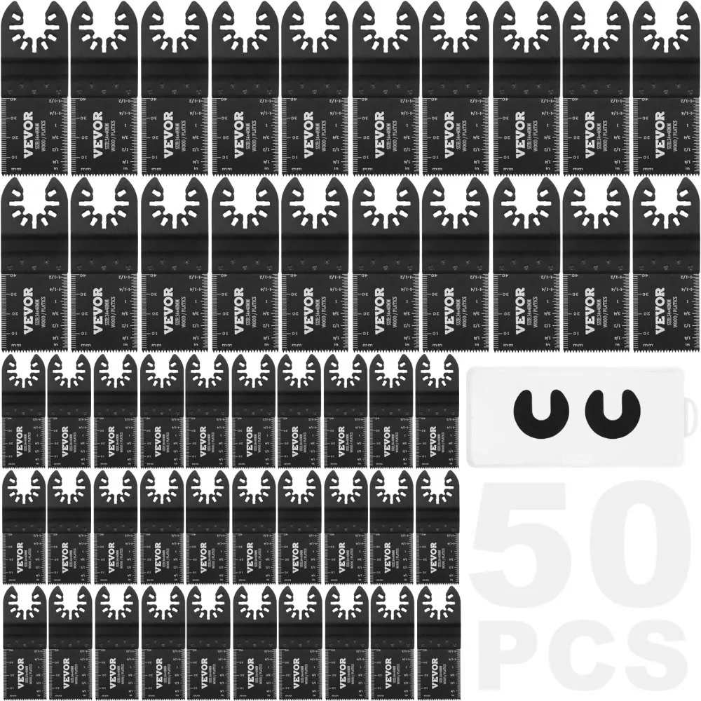VEVOR 50 PCS Universal Oscillating Saw Blades for Multitools front view
