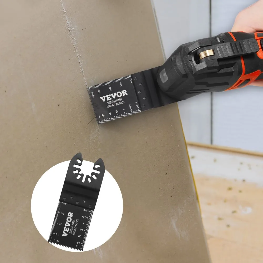 VEVOR 50 PCS Universal Oscillating Saw Blades for Multitools installation