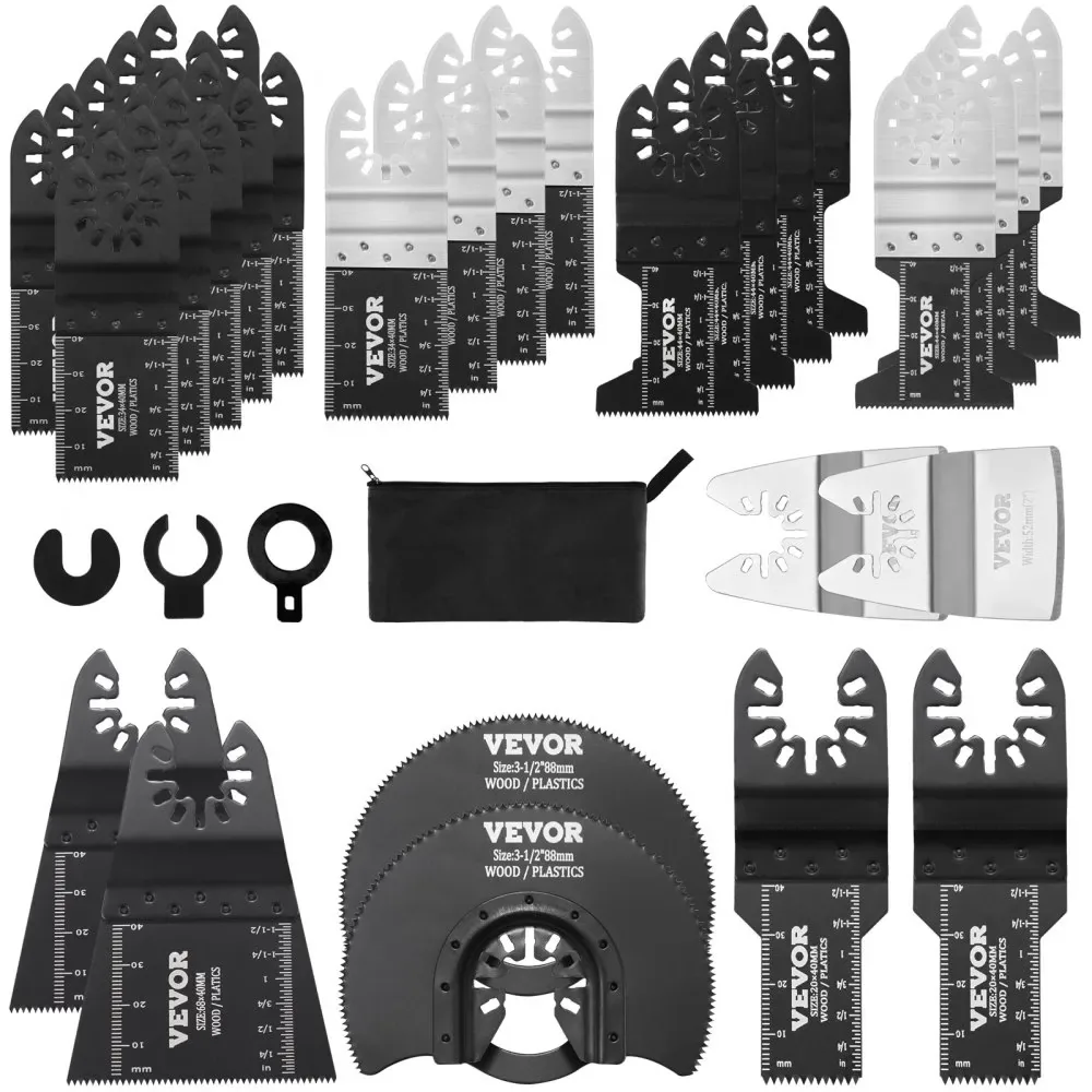 VEVOR 30 PCS Multi Tool Blades 8 Types for Multitools front view