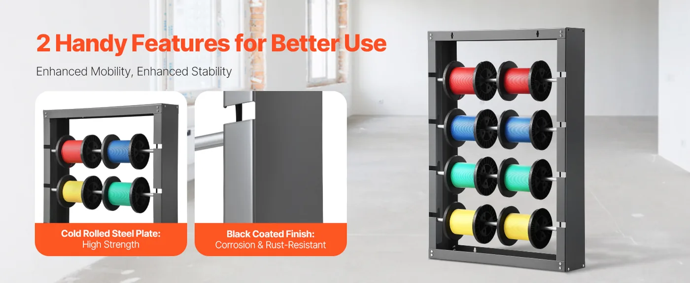 VEVOR Wire Spool Rack Wall-Mounted feature 2