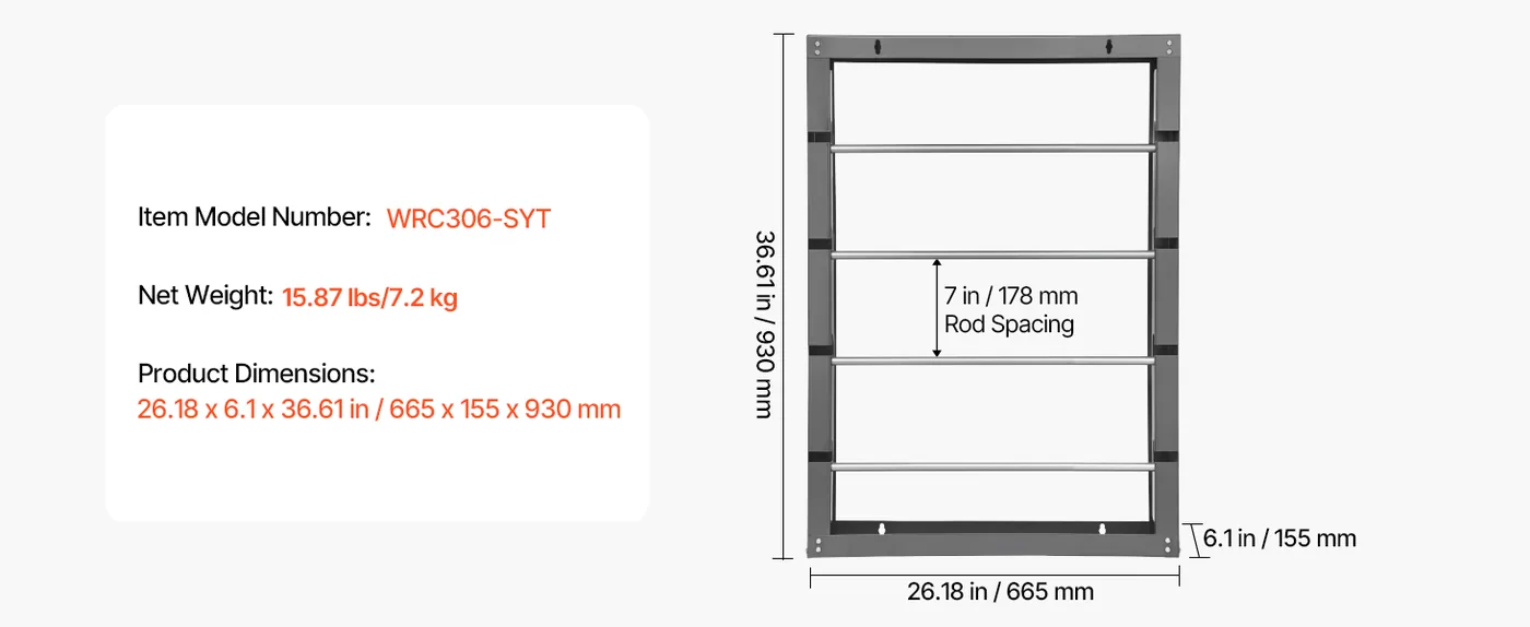 VEVOR Wire Spool Rack Wall-Mounted feature 5