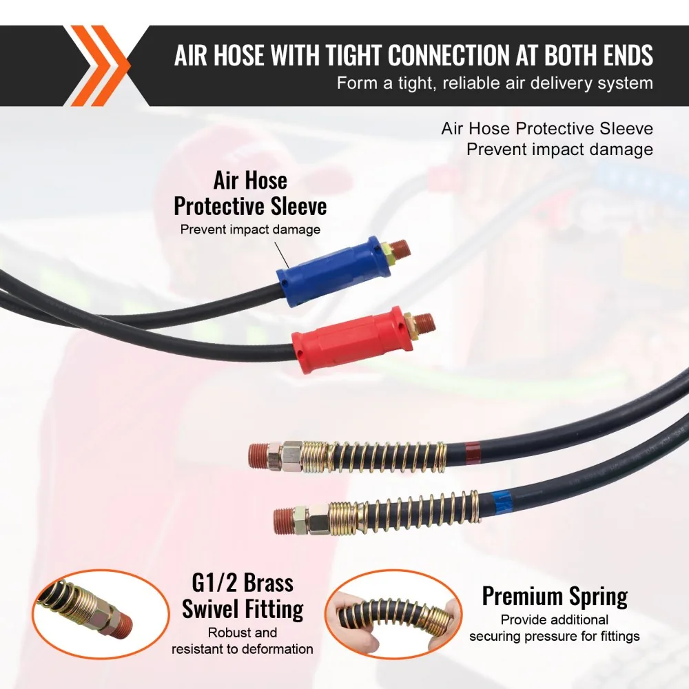 VEVOR 12FT Semi Truck Air Lines Kit 12 ft Without Gladhand product image 3