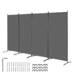 VEVOR Room Divider Gray Fabric & 4-Panels product image 1