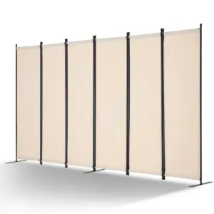 VEVOR Room Divider Beige Fabric & 6-Panels product image 1