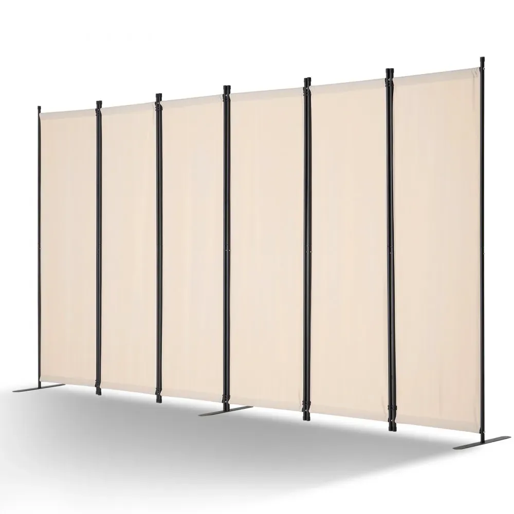 VEVOR Room Divider Beige Fabric & 6-Panels product image 1