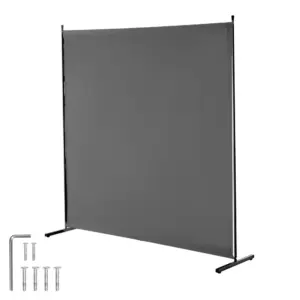 VEVOR Room Divider Gray Fabric & 1-Panel product image 1