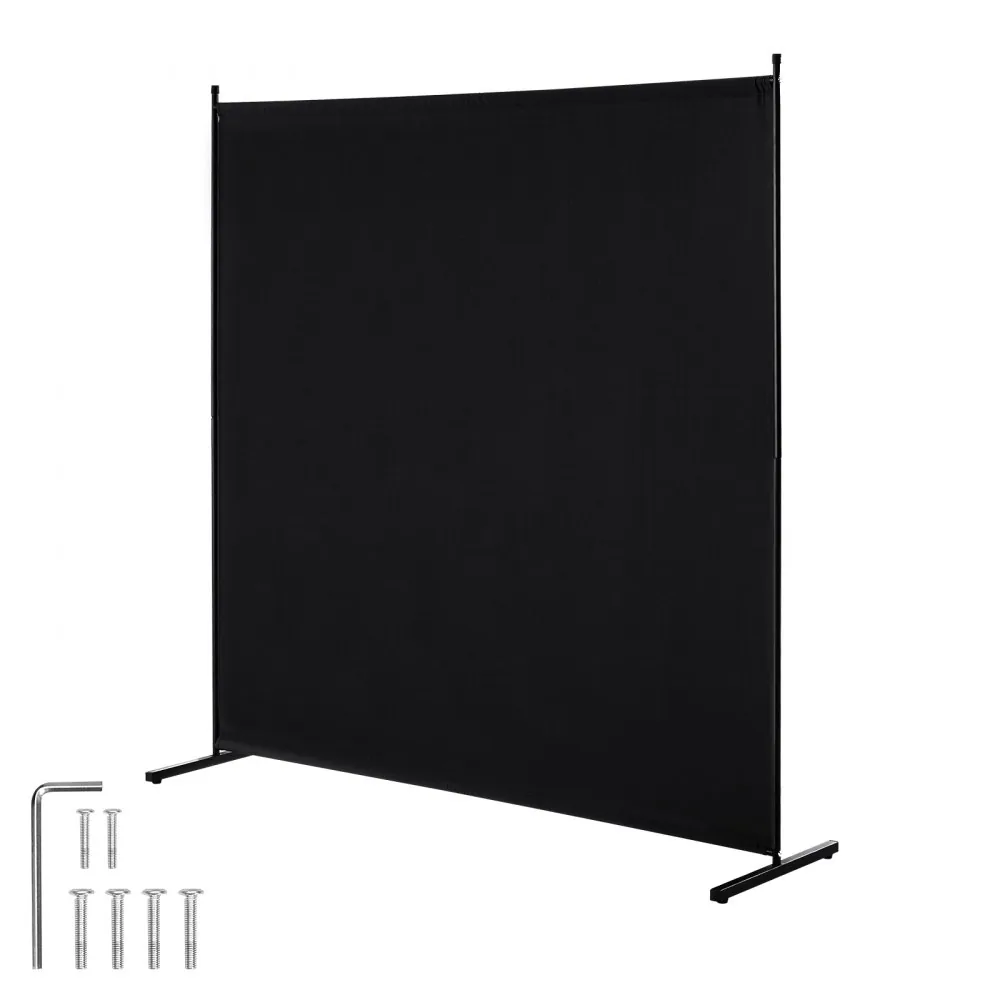 VEVOR Room Divider Black Fabric & 1-Panel product image 1
