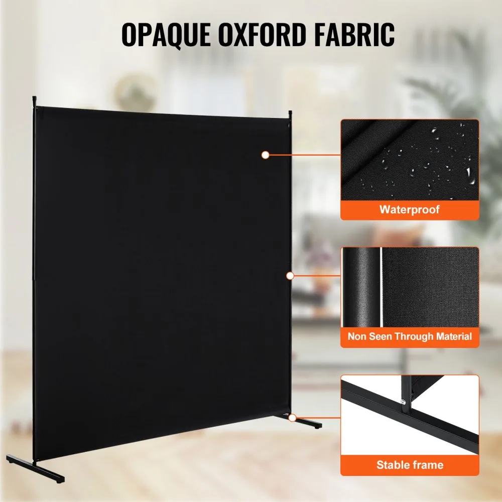 VEVOR Room Divider Black Fabric & 1-Panel product image 3