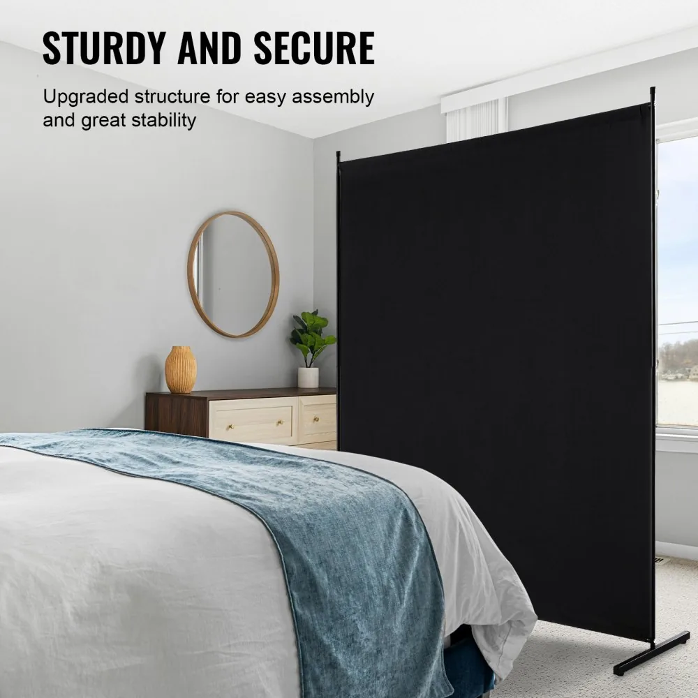 VEVOR Room Divider Black Fabric & 1-Panel product image 4