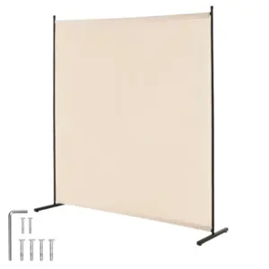 VEVOR Room Divider Beige Fabric & 1-Panel product image 1