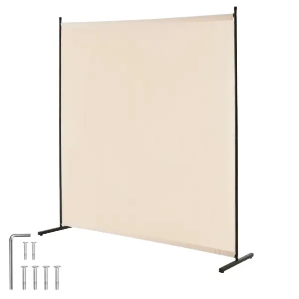 VEVOR Room Divider Beige Fabric & 1-Panel product image 1