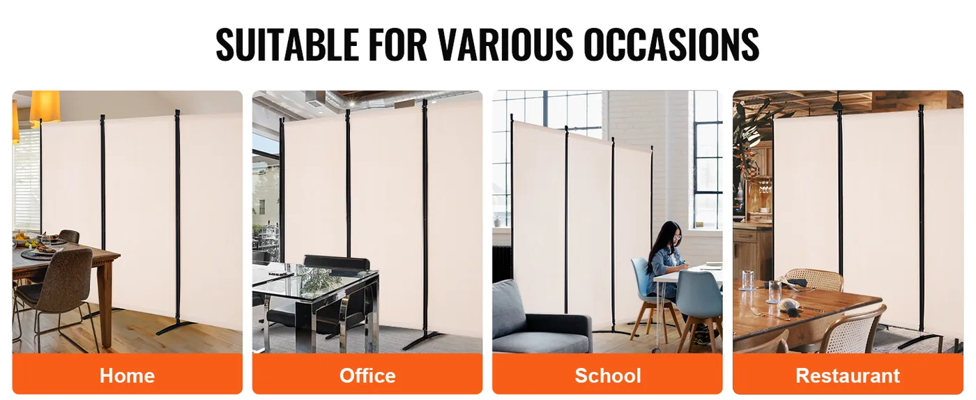 VEVOR Room Divider Beige Fabric & 3-Panels feature 4