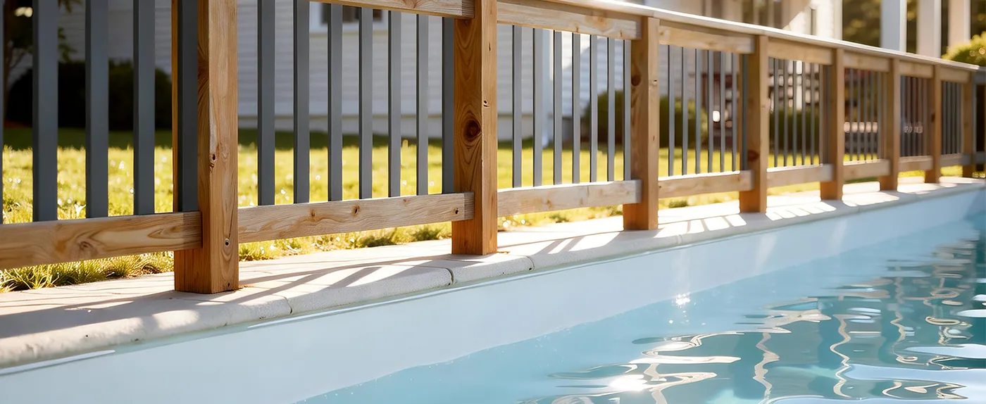 VEVOR 32.28 in Galvanized Steel Deck Balusters 61 Pack Black Poolside