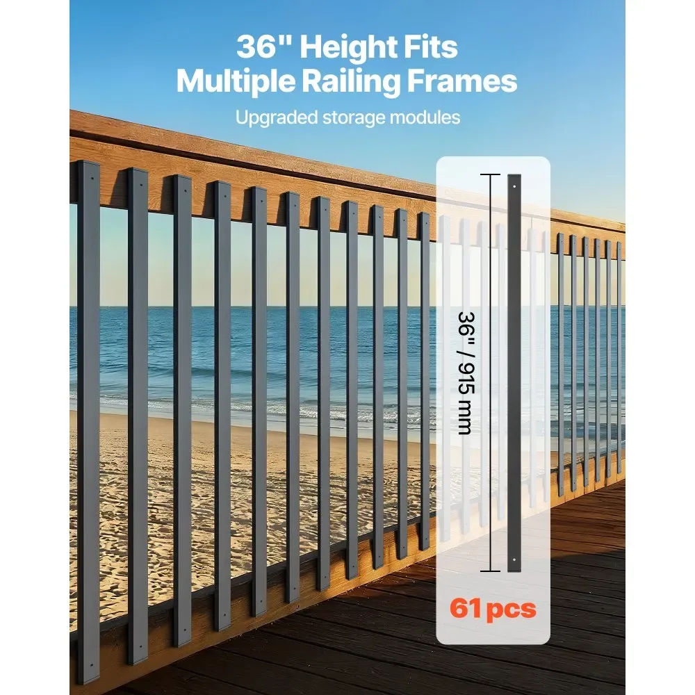 VEVOR powder coated railing spindles finish