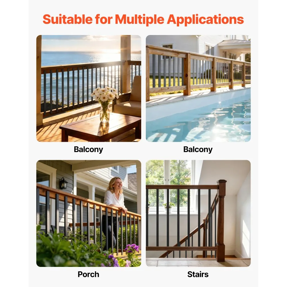VEVOR 61 pack balusters dimensions