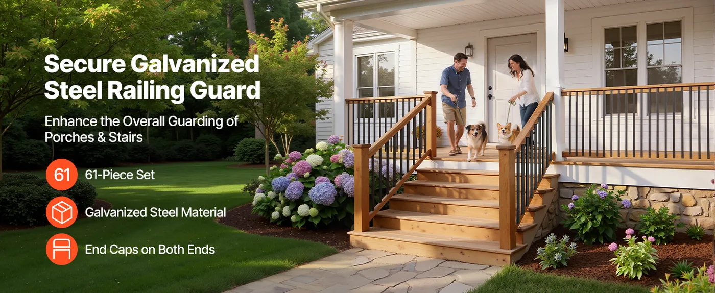 VEVOR metal deck balusters kit overview