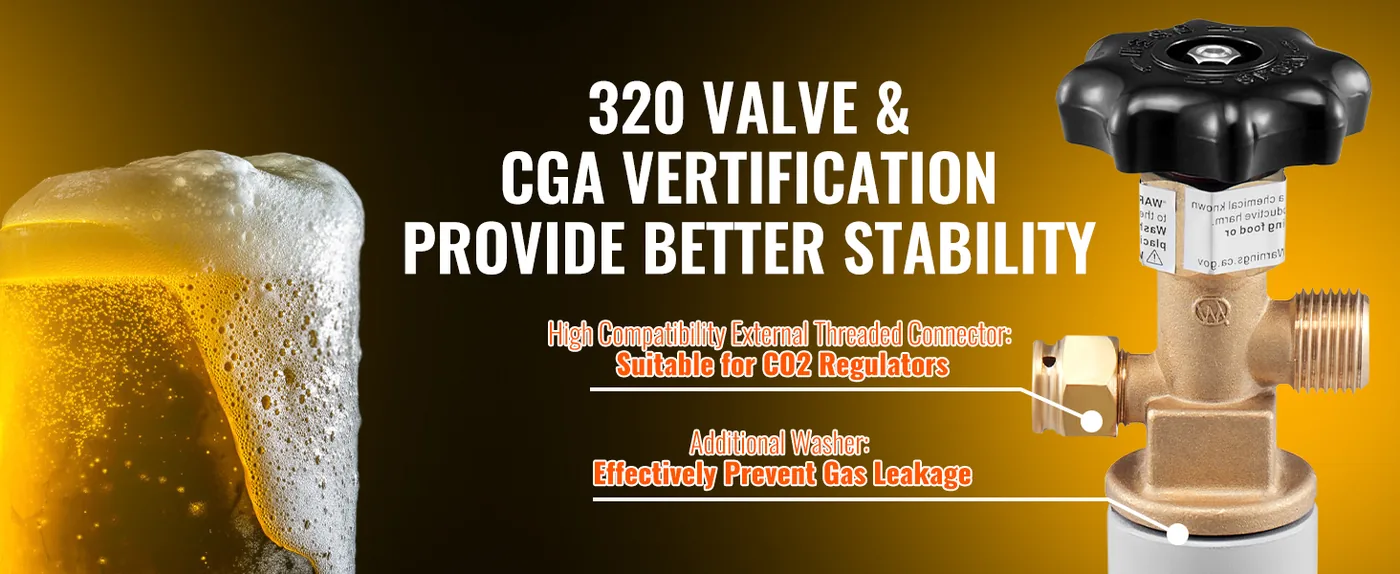 VEVOR CO2 Regulator Gauge with 0-60PSI 5lbs feature 3