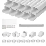 VEVOR mini split line set cover white front view
