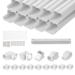 VEVOR mini split line set cover white front view