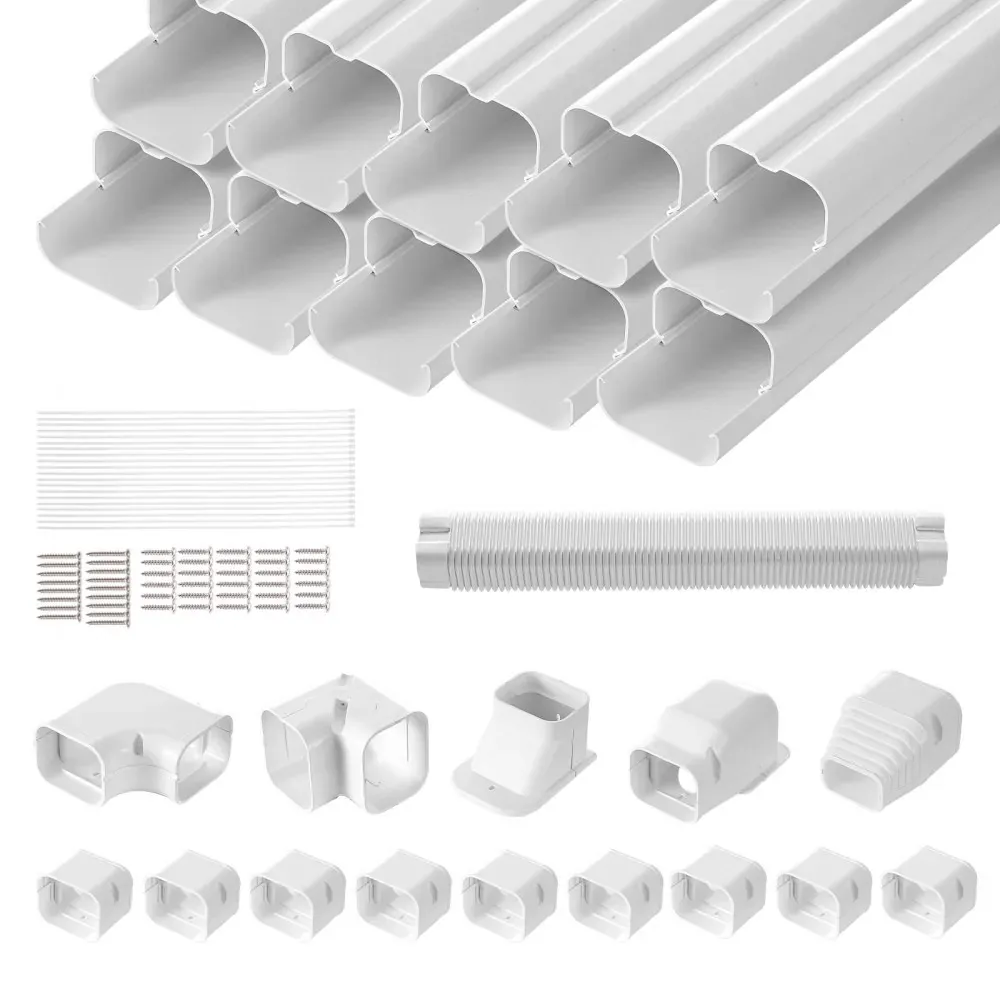 VEVOR mini split line set cover white front view