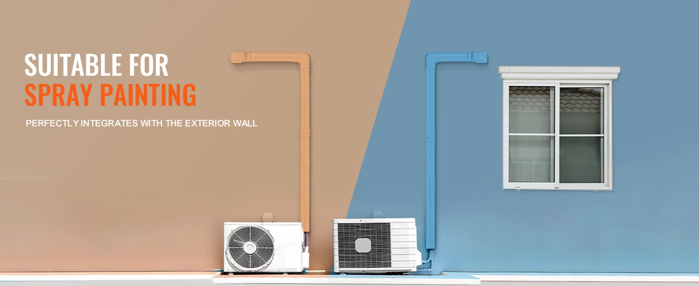 VEVOR paintable mini split pipe cover matching house