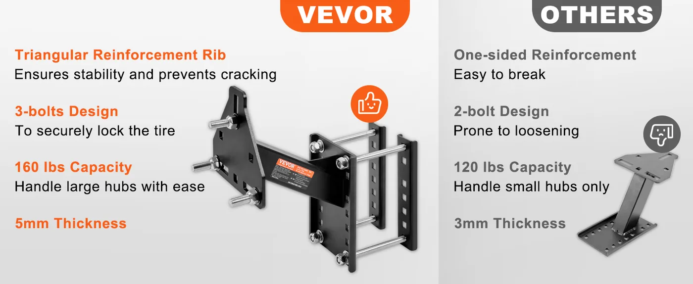 VEVOR no drill spare tire carrier installation