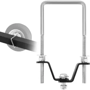 VEVOR U-Bolt Spare Tire Carrier 160 LBS with Lock front view