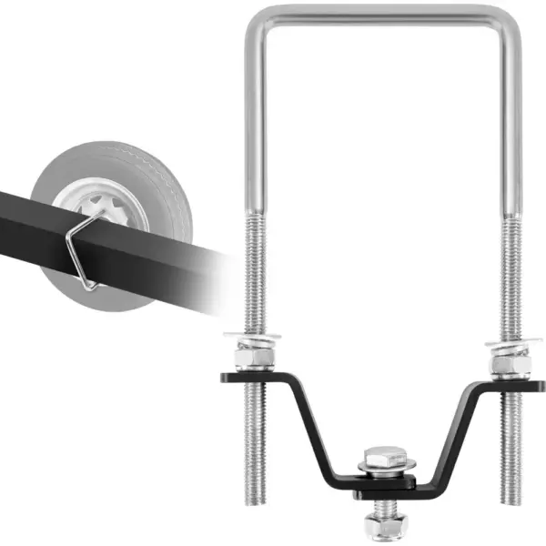 VEVOR U-Bolt Spare Tire Carrier 160 LBS with Lock front view