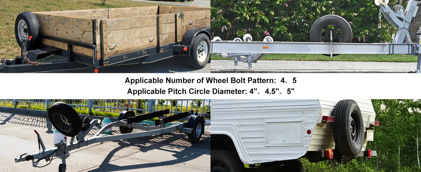 VEVOR U-Bolt Spare Tire Carrier 160 LBS with Lock 160 lbs capacity detail 1