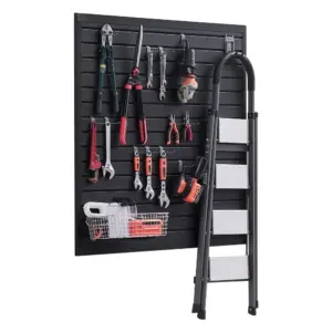 VEVOR Black slat wall paneling front view