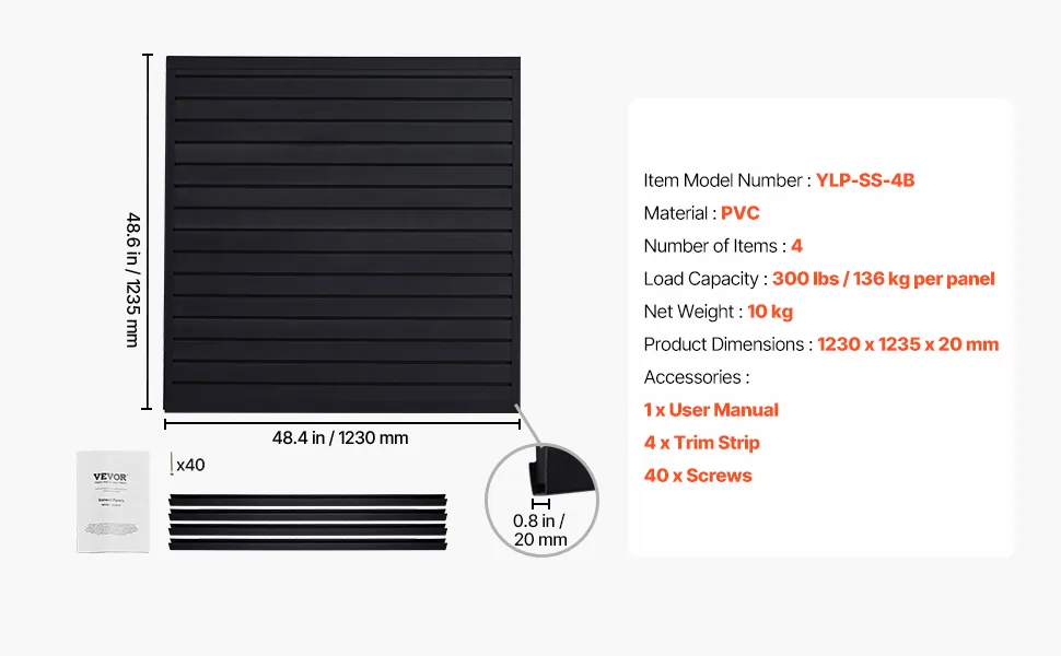 VEVOR slatwall modular panels versatile display