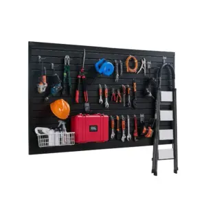 VEVOR Black slat wall paneling front view