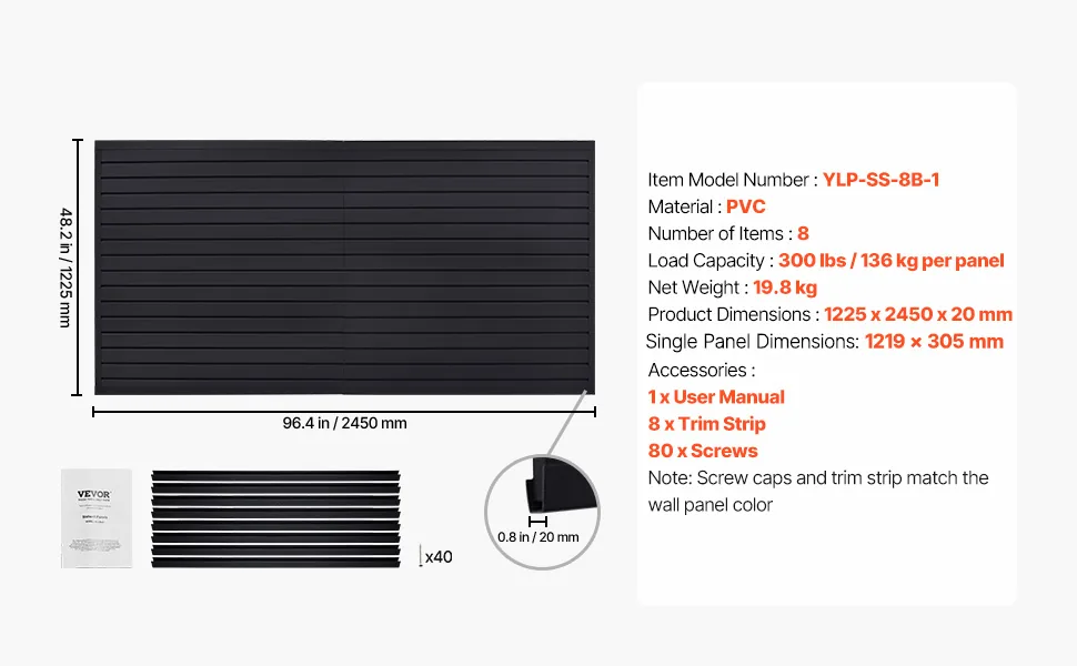 VEVOR slatwall modular panels versatile display