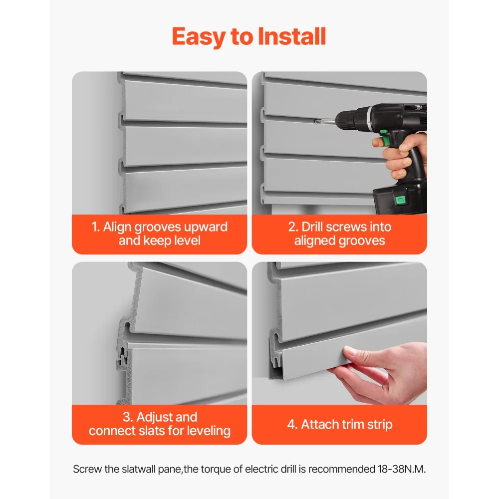 VEVOR slat wall panel dimensions