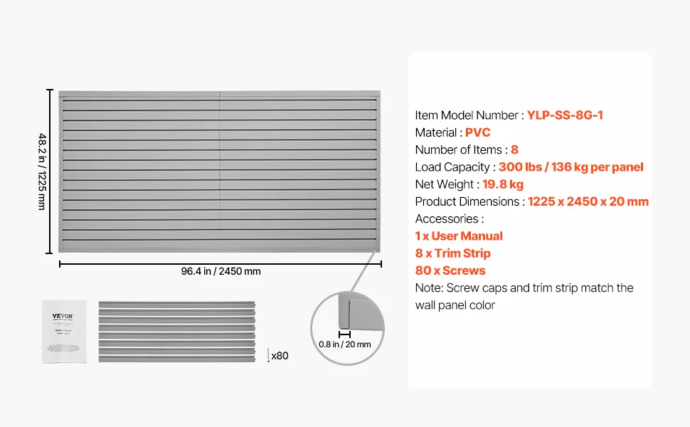 VEVOR slatwall modular panels versatile display