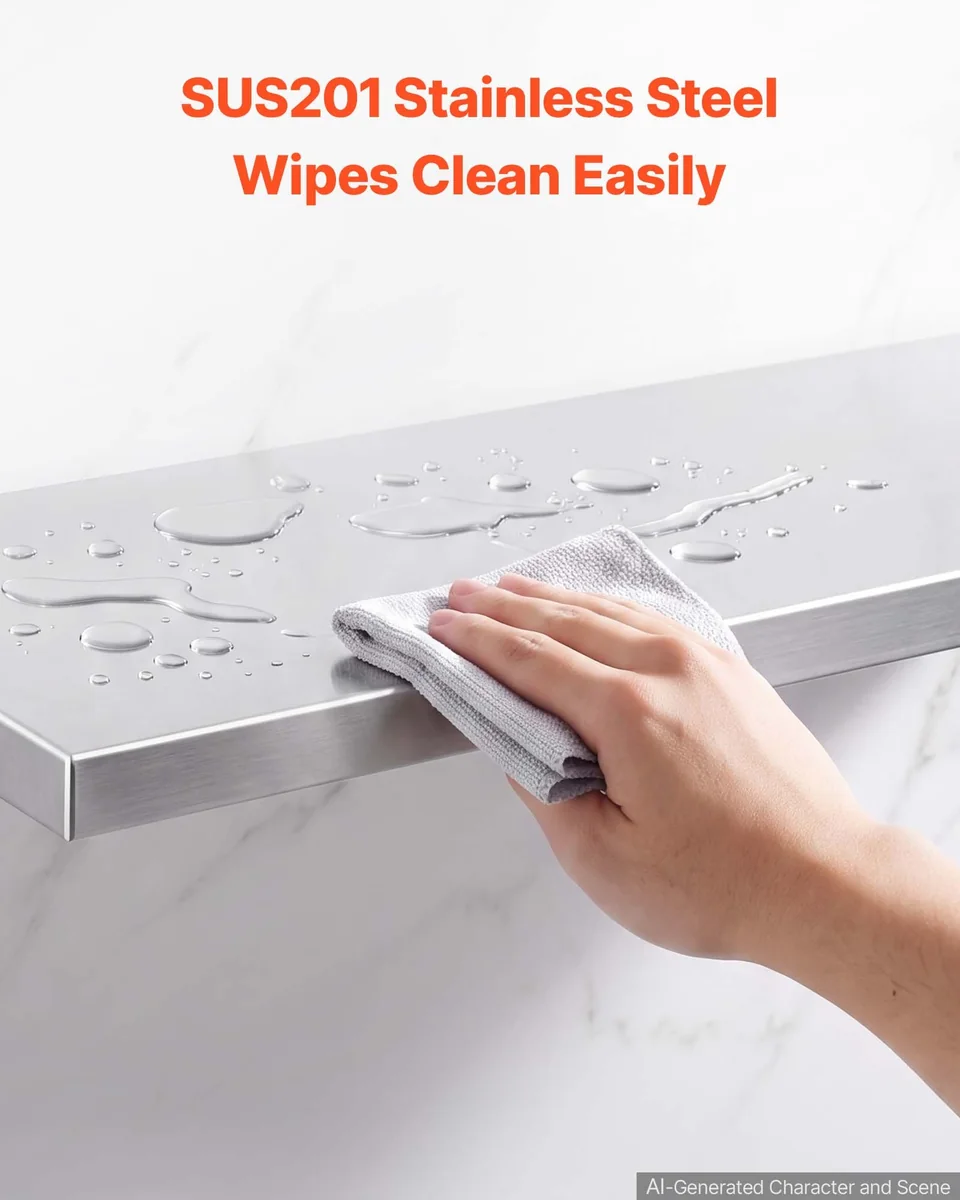 VEVOR stainless steel shelf smooth easy-to-clean surface