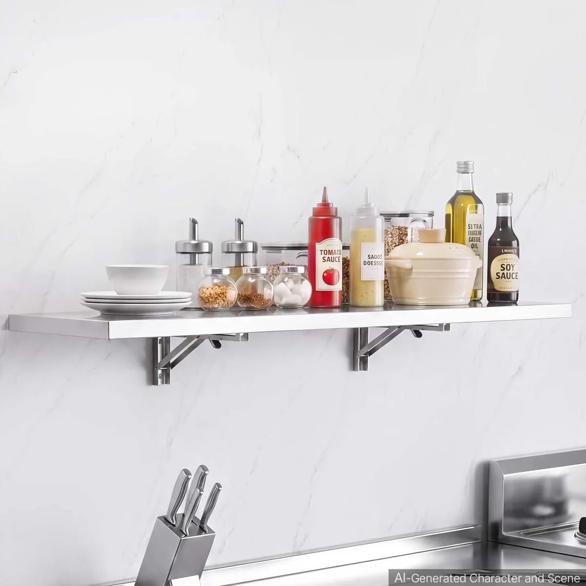VEVOR 12 x 48 inch wall shelf dimensions