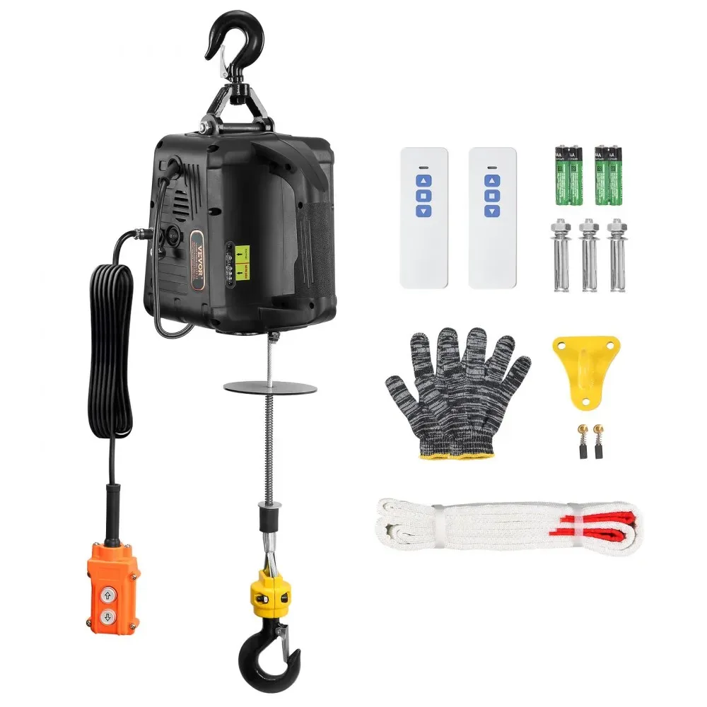 VEVOR 3-in-1 Electric Hoist Winch 22.9 ft 1100 lbs Manual + product image 1