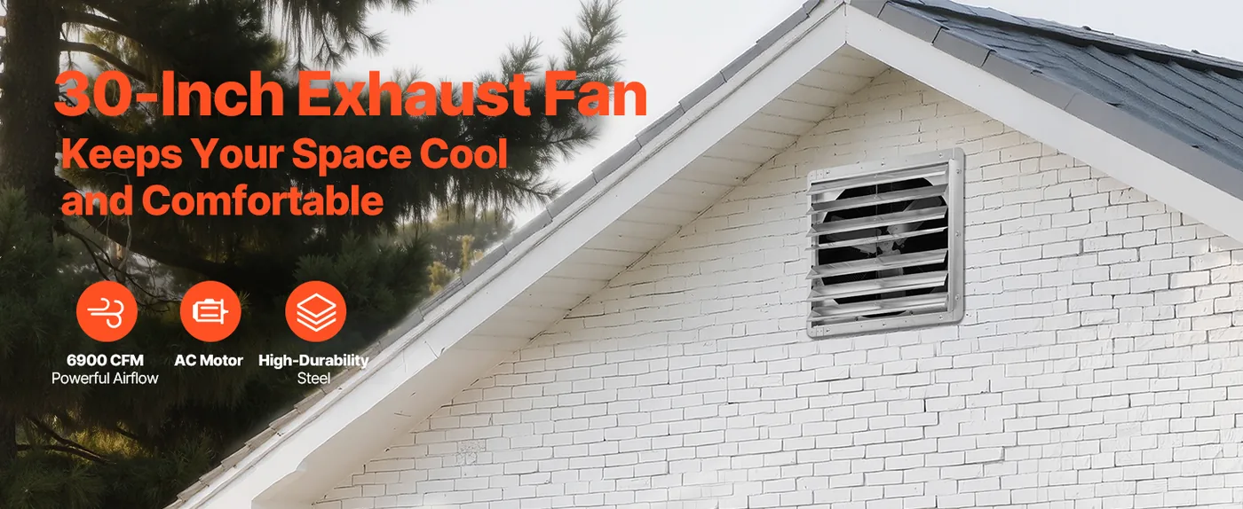 VEVOR 30 inch Shutter Exhaust Fan 30 inch/Fan Only overview
