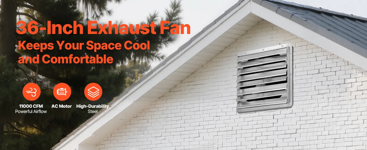 VEVOR 36 inch Shutter Exhaust Fan 36 inch/Fan Only overview