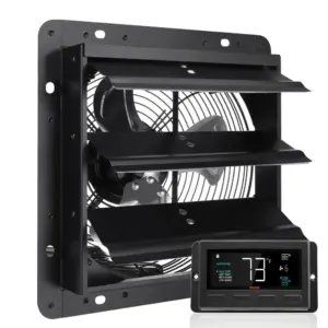 VEVOR Shutter Exhaust Fan 10 inch With Temperature Humidity product image 1