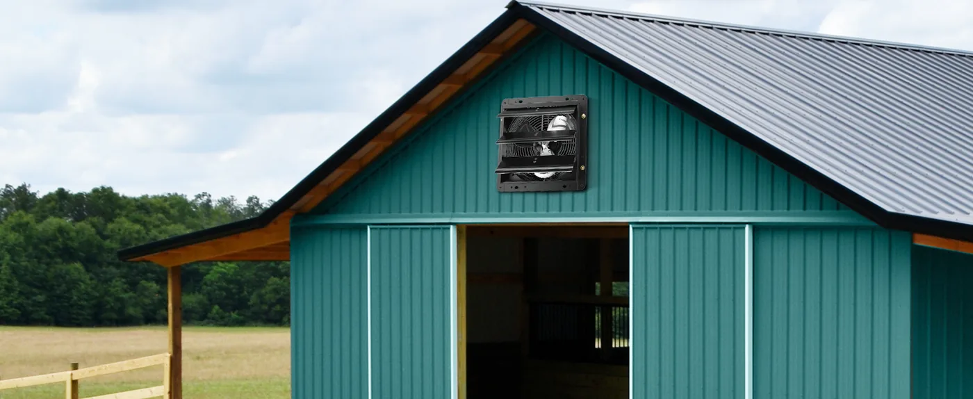VEVOR Shutter Exhaust Fan 10 inch With Temperature Humidity Shed/Barn