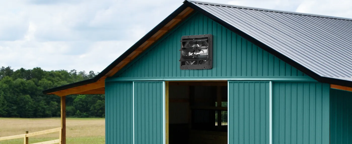 VEVOR Shutter Exhaust Fan 12 inch With Temperature Humidity Shed/Barn