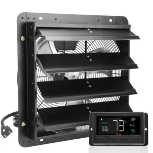 VEVOR Shutter Exhaust Fan 16 inch With Temperature Humidity product image 1