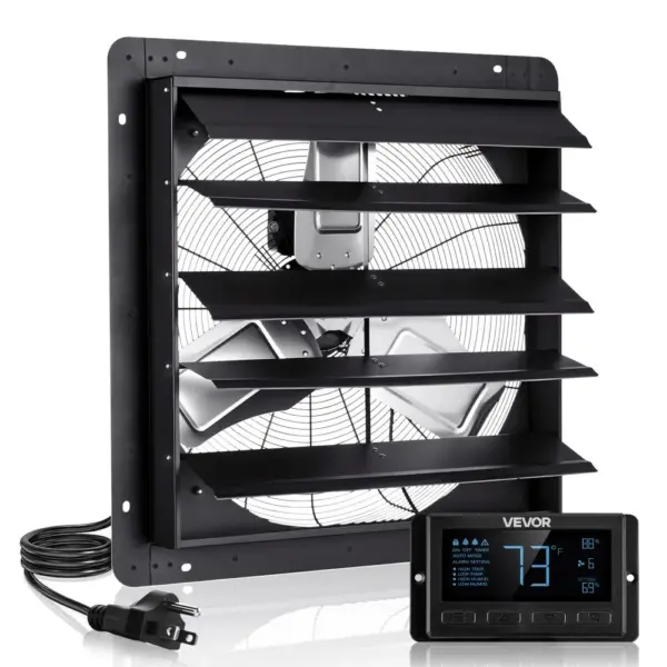 VEVOR 24 inch shutter exhaust fan front view