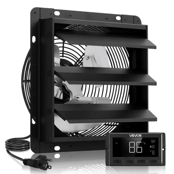 VEVOR 12 inch shutter exhaust fan front view