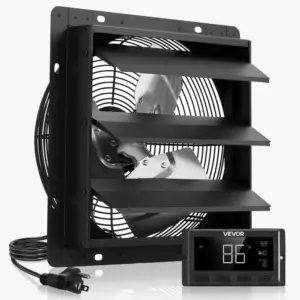 VEVOR 10 inch shutter exhaust fan front view