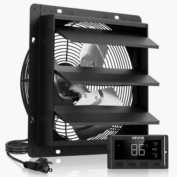 VEVOR 10 inch shutter exhaust fan front view
