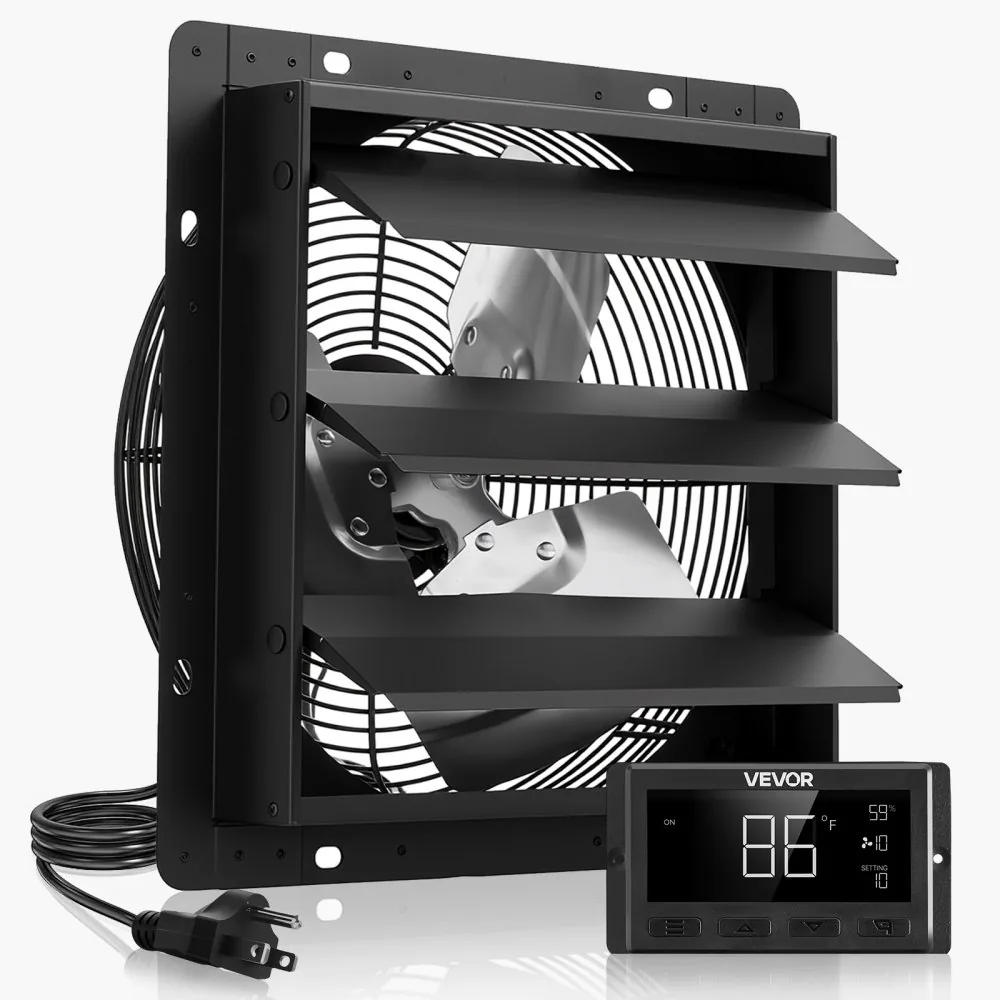 VEVOR 10 inch shutter exhaust fan front view
